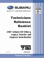 Предварительный просмотр 1 страницы Subaru 2007 B9 Tribeca Technicians Reference Booklet