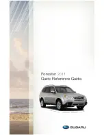 Subaru 2011 Forester Quick Reference Manual preview