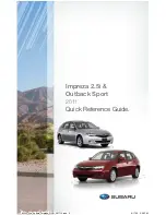 Subaru 2011 Impreza Quick Reference Manual предпросмотр