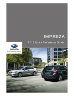 Предварительный просмотр 1 страницы Subaru 2012 Impreza Quick Reference Manual