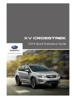 Предварительный просмотр 1 страницы Subaru 2014 Impreza Quick Reference Manual