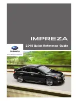 Предварительный просмотр 1 страницы Subaru 2015 Impreza Quick Reference Manual