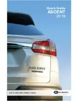 Subaru Ascent 2019 Quick Manual предпросмотр