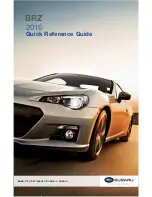 Subaru BRZ 2016 Quick Reference Manual предпросмотр