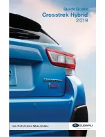 Subaru Crosstrek Hybrid 2019 Quick Manual предпросмотр