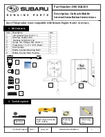 Предварительный просмотр 1 страницы Subaru H001SAJ200 Installation Instructions Manual