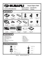 Предварительный просмотр 1 страницы Subaru H001SSG800 Installation Manual