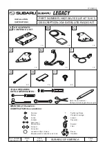 Preview for 1 page of Subaru H621SAJ100 Installation Instructions Manual