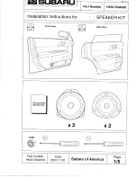 Предварительный просмотр 1 страницы Subaru H630 SSA000 Installation Instructions Manual