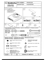 Preview for 1 page of Subaru H630SSC000 Installation Instructions Manual