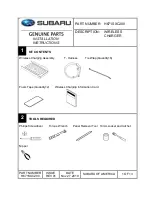 Subaru H671SXC200 Installation Instructions Manual предпросмотр