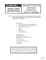 Preview for 1 page of Subaru H7110FS400 Installation Instructions Manual