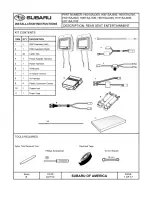 Предварительный просмотр 1 страницы Subaru HA001SAJ300 Installation Instructions Manual