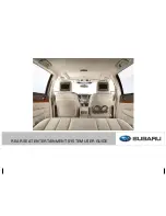 Предварительный просмотр 1 страницы Subaru REAR SEAT ENTERTAINMENT SYSTEM User Manual