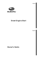 Subaru Smart Engine Start 2013 Owner'S Manual preview