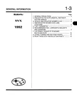 Предварительный просмотр 6 страницы Subaru SVX 1992 Manual