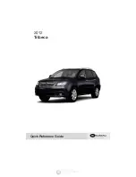 Предварительный просмотр 1 страницы Subaru Tribeca 2012 Quick Reference Manual