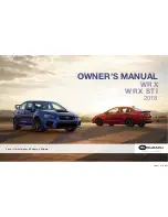 Предварительный просмотр 1 страницы Subaru WRX 2018 Owner'S Manual