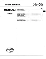 Preview for 141 page of Subaru XT 1988 Service Manual