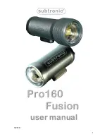 Subtronic Pro 160 Fusion User Manual предпросмотр