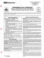 Preview for 1 page of Suburban SF-20Q Installation Instructions Manual