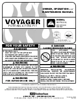 Suburban VOYAGER SOP1001A Owner'S Operation And Maintenance Manual preview