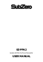 Preview for 1 page of Subzero SZ-PPA2 User Manual