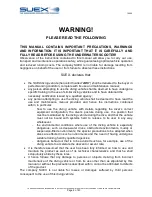 Preview for 3 page of SUEX XJ14 Instruction Manual And Warnings For Use