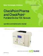 Предварительный просмотр 1 страницы Suez CheckPoint Pharma Owner'S Operation And Maintenance Manual