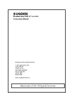 Sugden Masterclass DAC-4 Instruction Manual preview