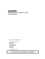 Sugden Masterclass HA-4 Instruction Manual preview