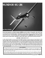 Предварительный просмотр 1 страницы Sukhoi SU-26 Instructions For Use Manual