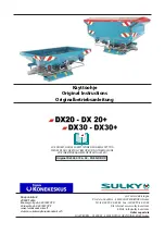 Sulky DX 20 Original Instructions Manual предпросмотр