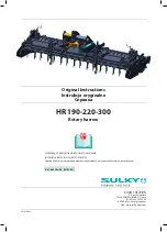 Предварительный просмотр 1 страницы Sulky HR 190 Original Instructions Manual