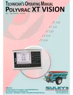 Предварительный просмотр 1 страницы Sulky Polyvrac XT 100 VISION Technician'S Operating Manual