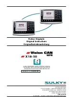 Sulky Vision CAN WPB ECONOV Original Instructions Manual предпросмотр