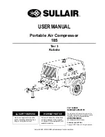 Предварительный просмотр 1 страницы Sullair 185 T3 Kubota User Manual