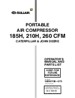 Sullair 185H Operator'S Manual And Parts List предпросмотр