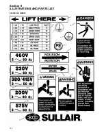 Предварительный просмотр 120 страницы Sullair LS-120 series Operators Manual And Parts Lists