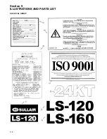 Предварительный просмотр 124 страницы Sullair LS-120 series Operators Manual And Parts Lists