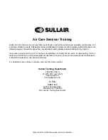 Preview for 2 page of Sullair ShopTek ST18 Operation & Maintenance Manual