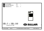 Preview for 1 page of Sullair SR-100 User Manual