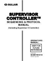 Предварительный просмотр 1 страницы Sullair Supervisor 2 Deluxe Operator'S Manual