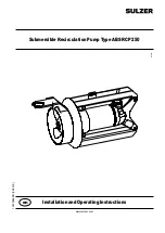 Sulzer 2533 Installation And Operating Instructions Manual preview