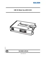 Preview for 1 page of Sulzer ABS CA 523 Installation Manual