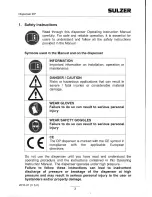 Preview for 3 page of Sulzer DP 200-70 Operating Instructions Manual