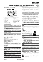 Preview for 8 page of Sulzer J 4 Starting And Operating Instructions