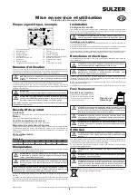 Preview for 9 page of Sulzer J 4 Starting And Operating Instructions