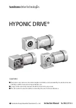 Sumitomo Drive Technologies HYPONIC DRIVE Instruction Manual предпросмотр