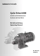 Sumitomo Cyclo Drive 6000 Operating Manual preview